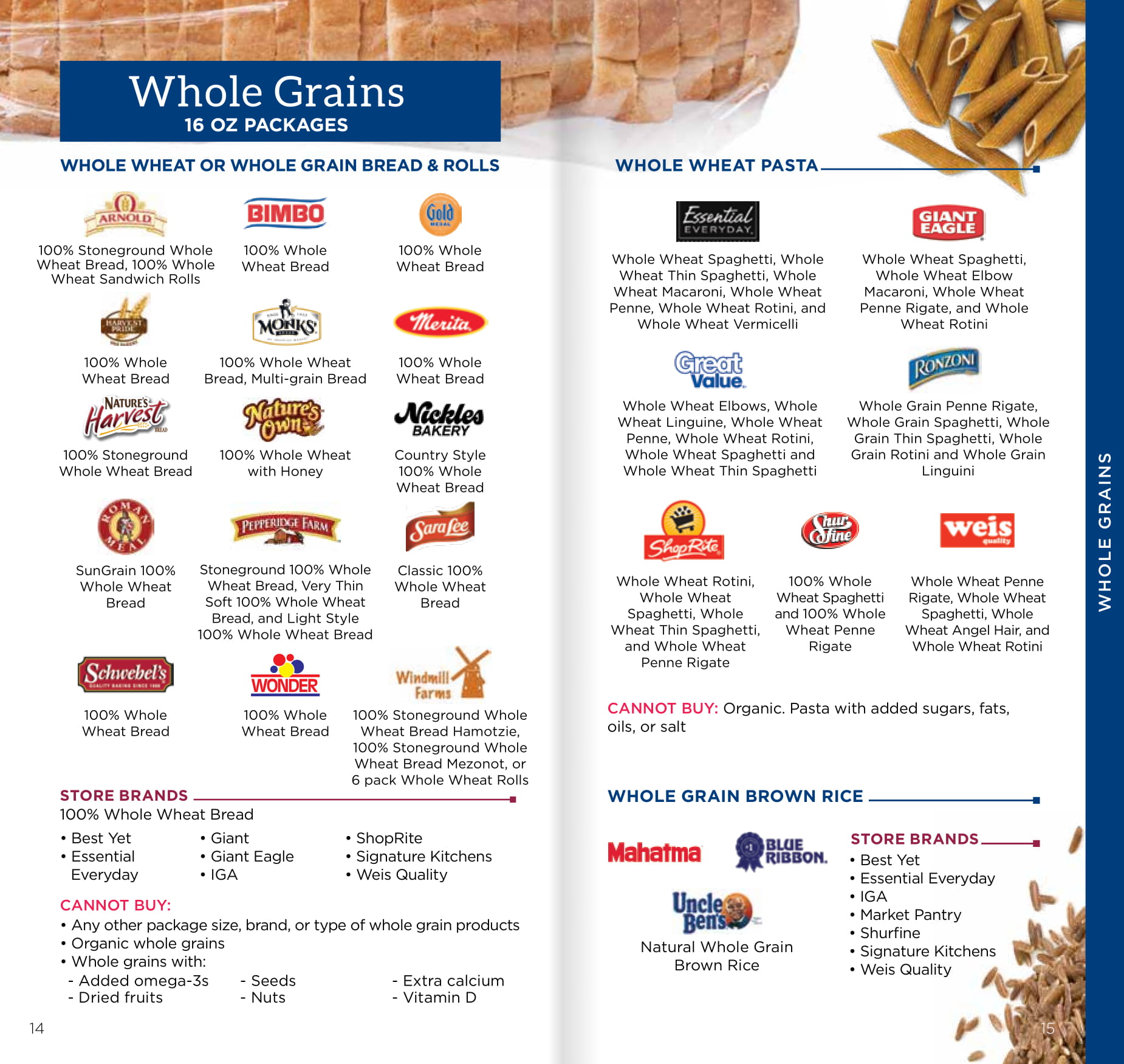 list of wic approved food